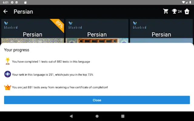 Persian Language Tests android App screenshot 5